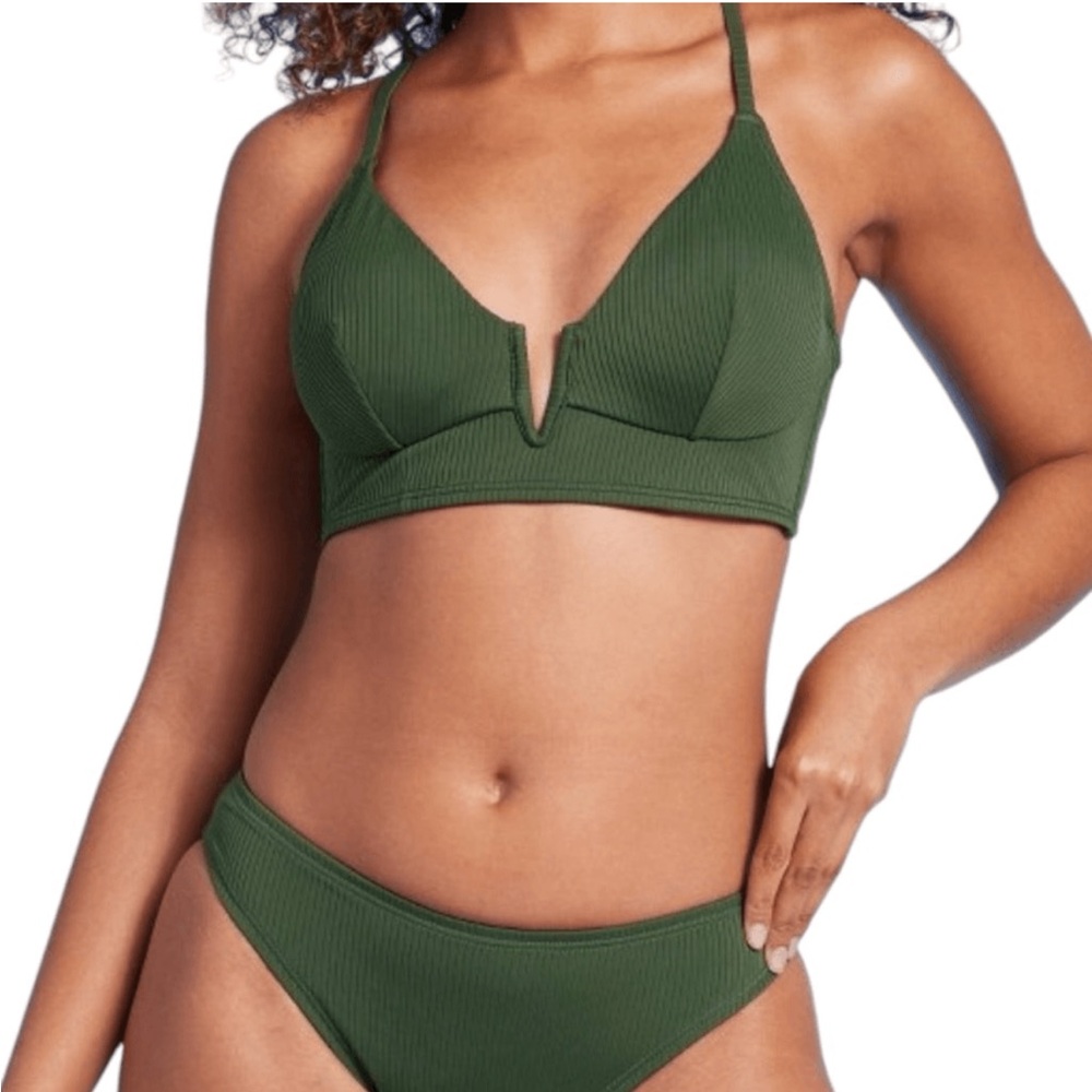 Shade Shore green push-up bra ribbed size 34 B